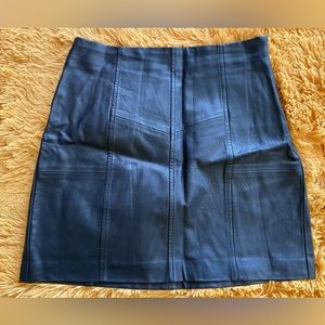 Stradivarius Black Size 4 Leather Skirt